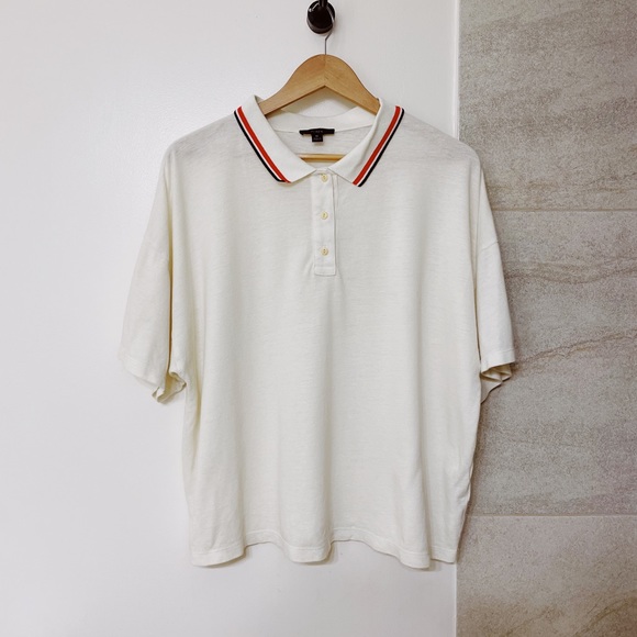 J.Crew | Oversized Piqué Polo T-Shirt | Size Medium - Picture 3 of 4